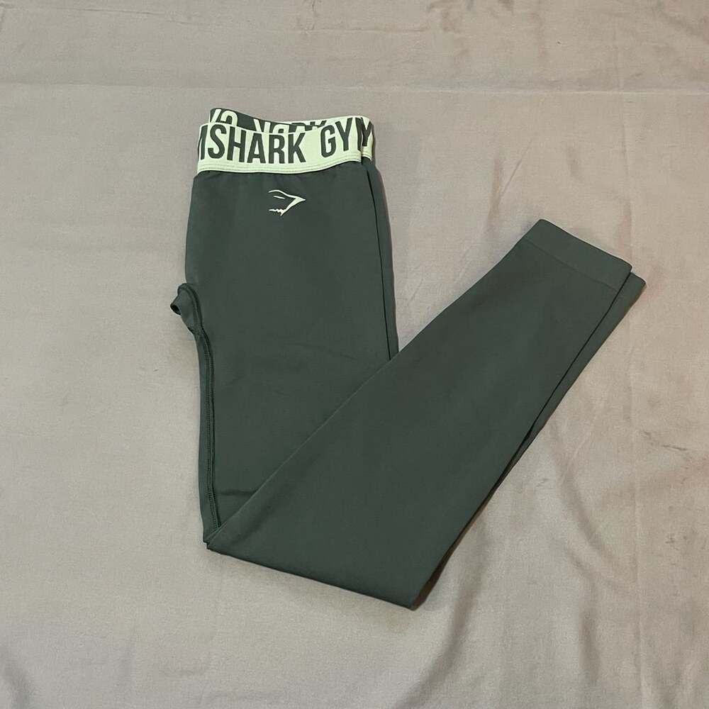 Gymshark Leggings Size S Green Seamless Athletic Pants